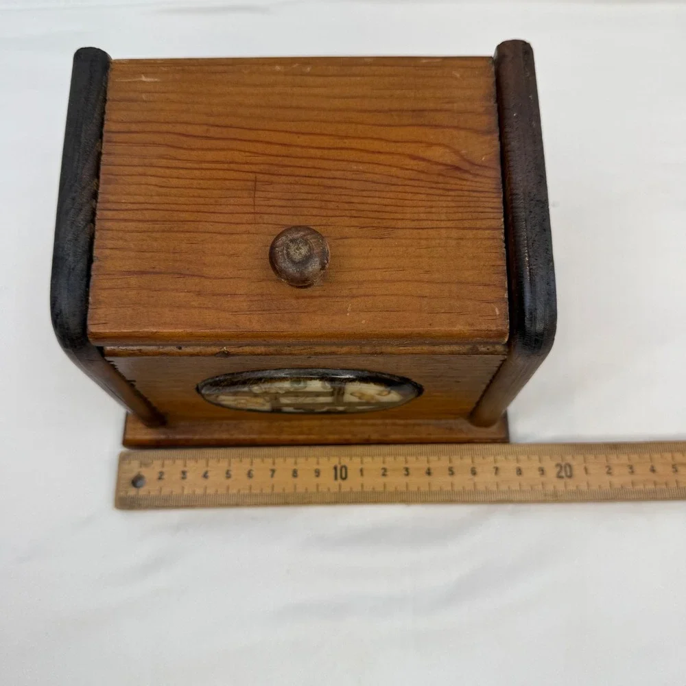 Vintage Handmade Wooden Recipe Box Rustic Cottagecore Farmhouse